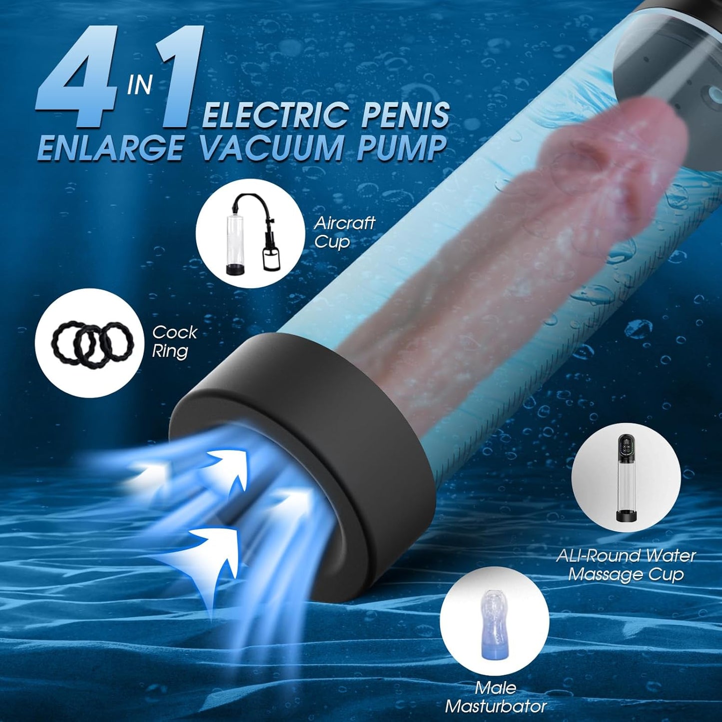 Electric Penis Pump with Pocket Pussy