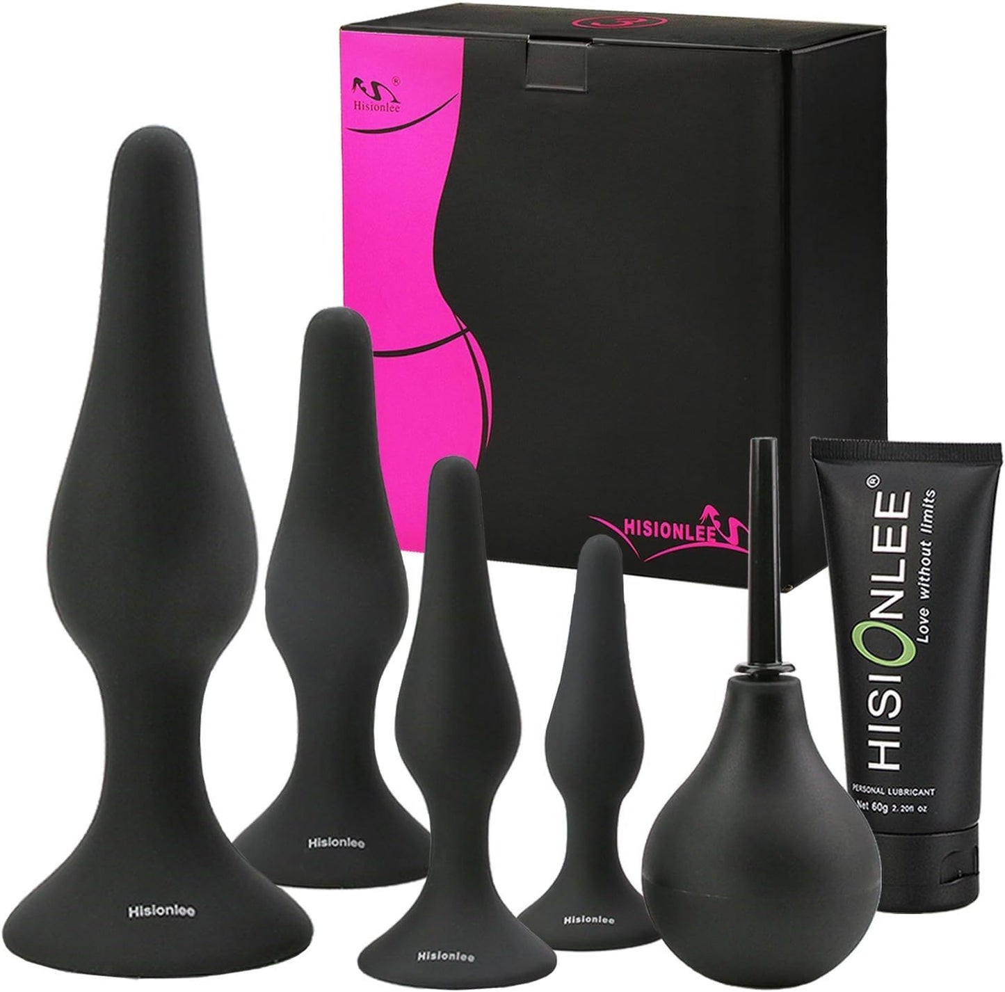 Hisionlee 4 Butt Piece Anal Plug Set