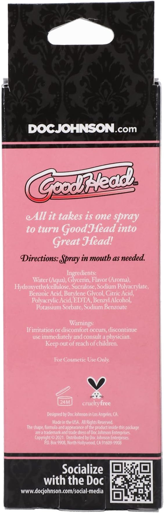 Doc Johnson GoodHead - Instantly Moisturize Your Mouth - Pink Lemonade