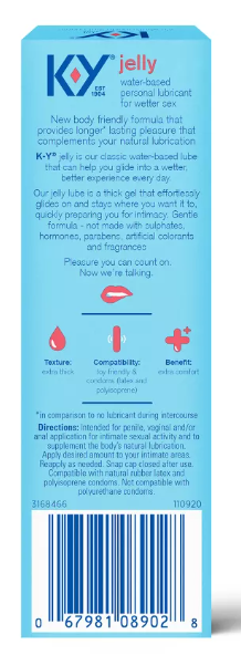 K-Y Jelly Classic Water-Based Lubricant