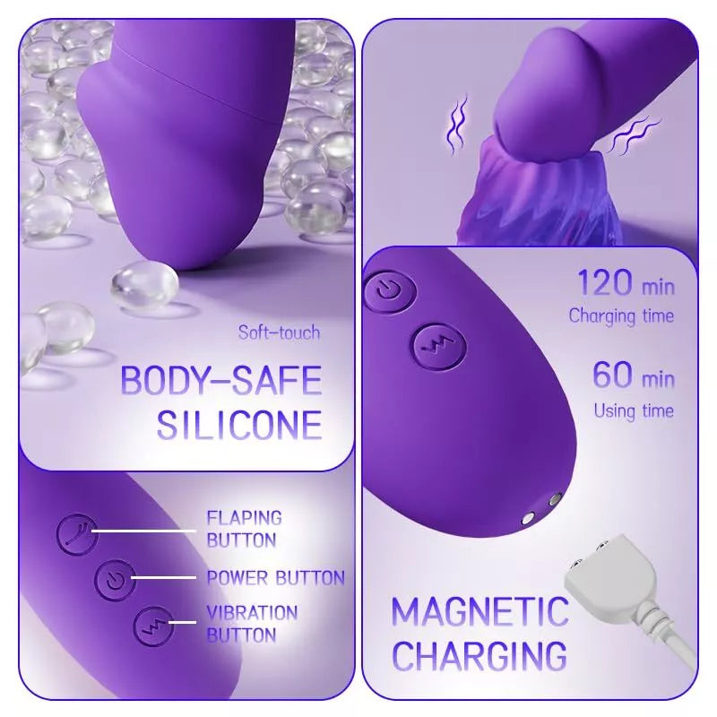 Rabbit Tapping Vibrator - Purple 2.0