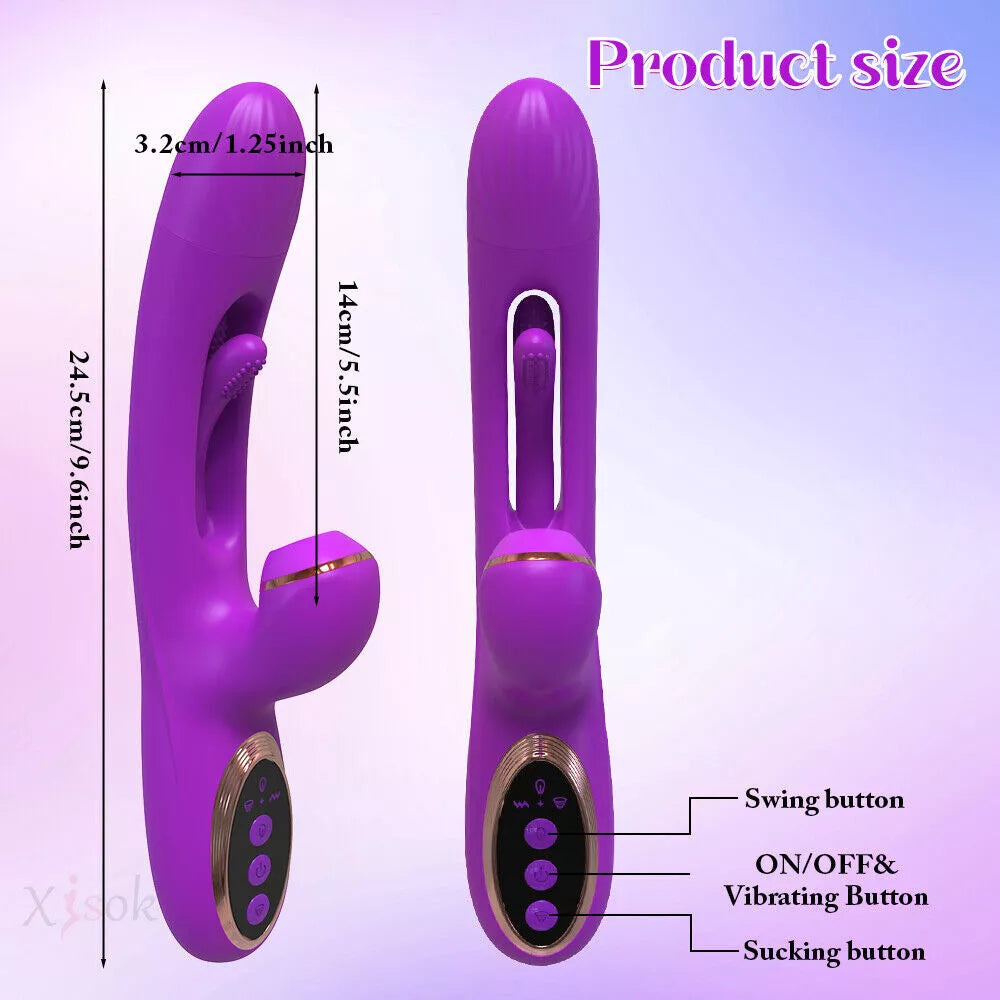 Rabbit Tapping Vibrator - Purple 2.0