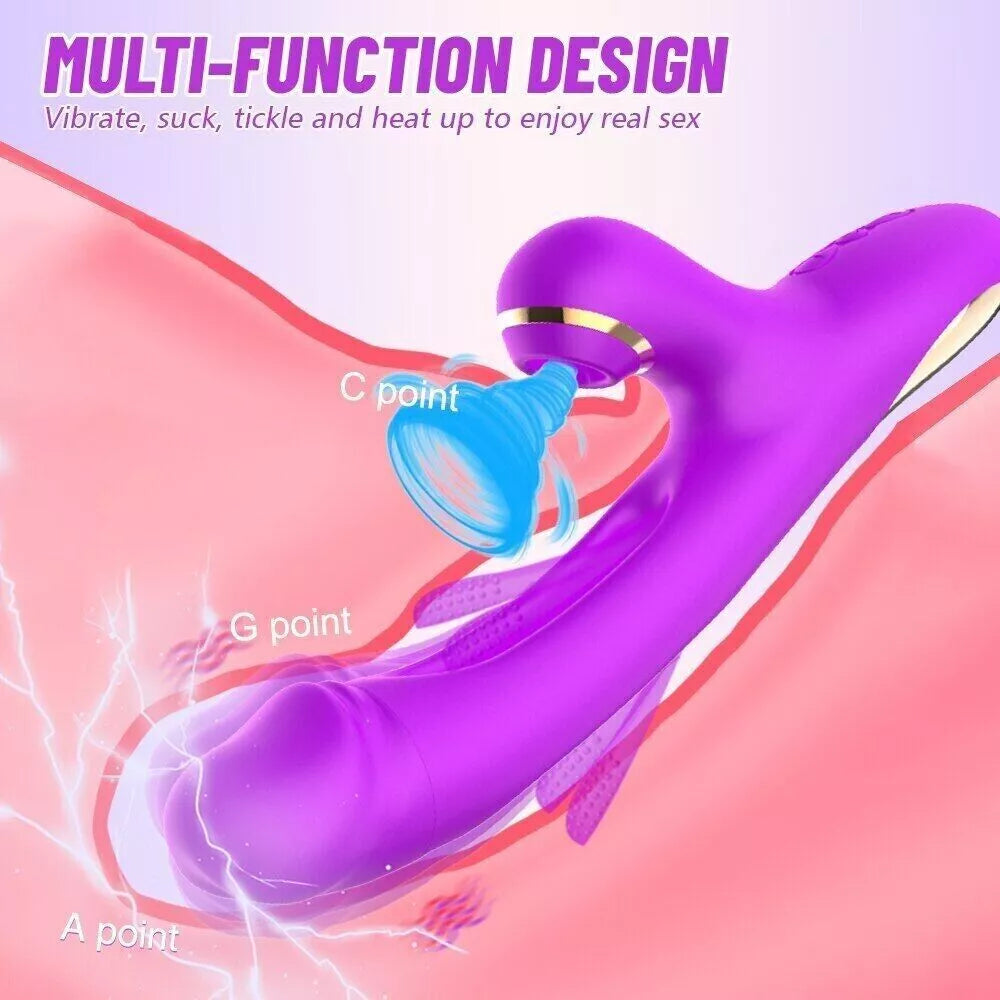 Rabbit Tapping Vibrator - Purple 2.0