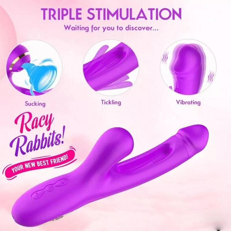 Rabbit Tapping Vibrator - Purple 2.0