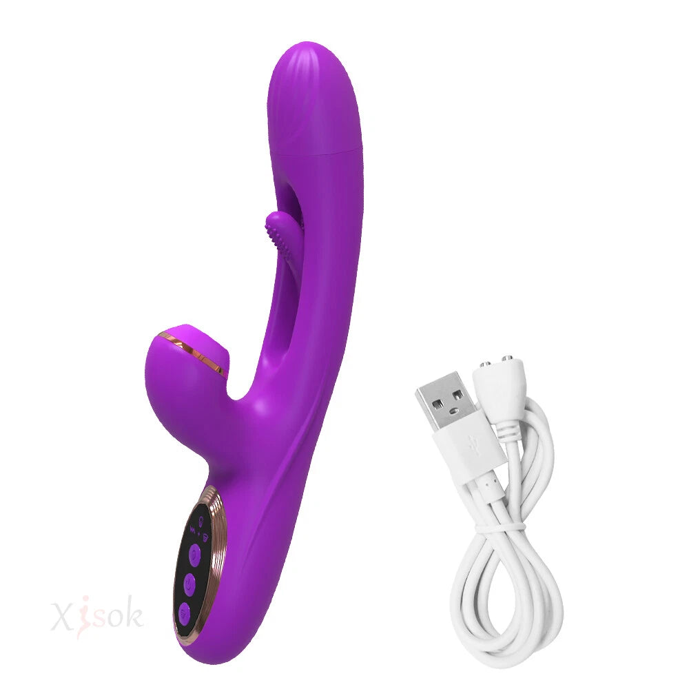 Rabbit Tapping Vibrator - Purple 2.0