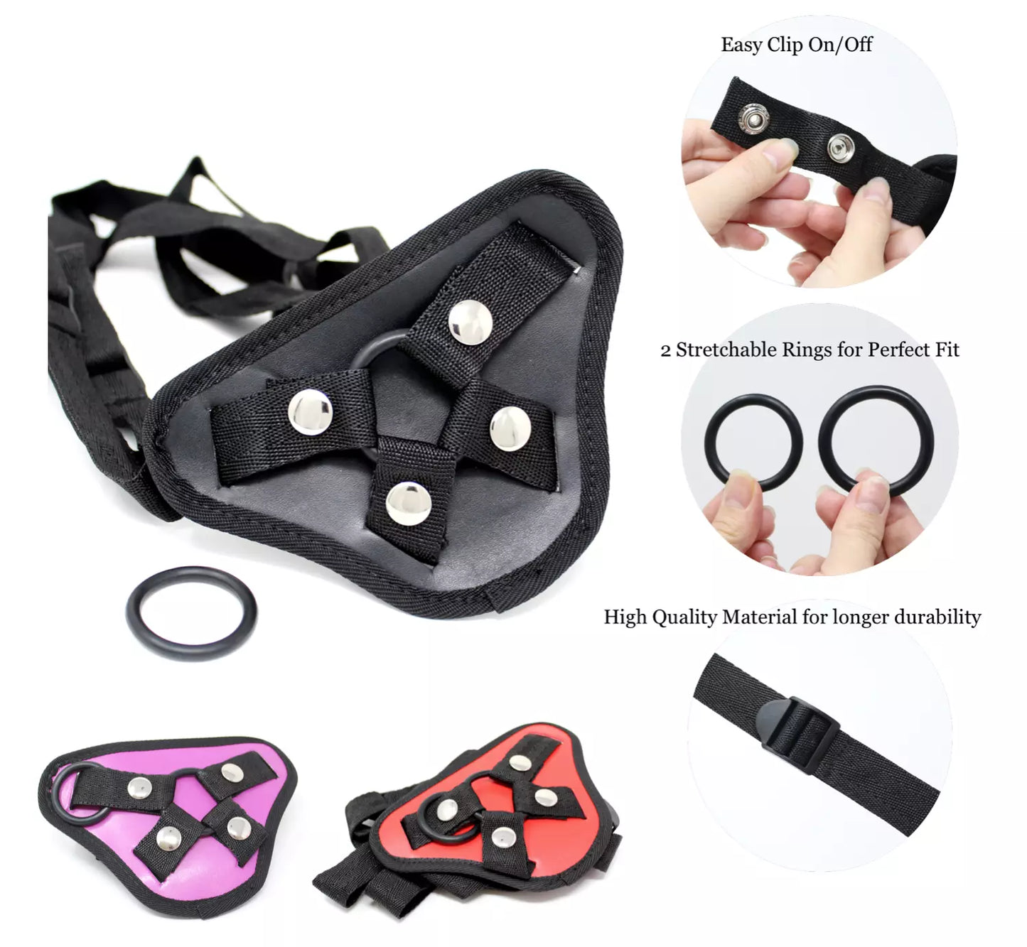 Strap-on Adjustable Harness - 7.6 Inches