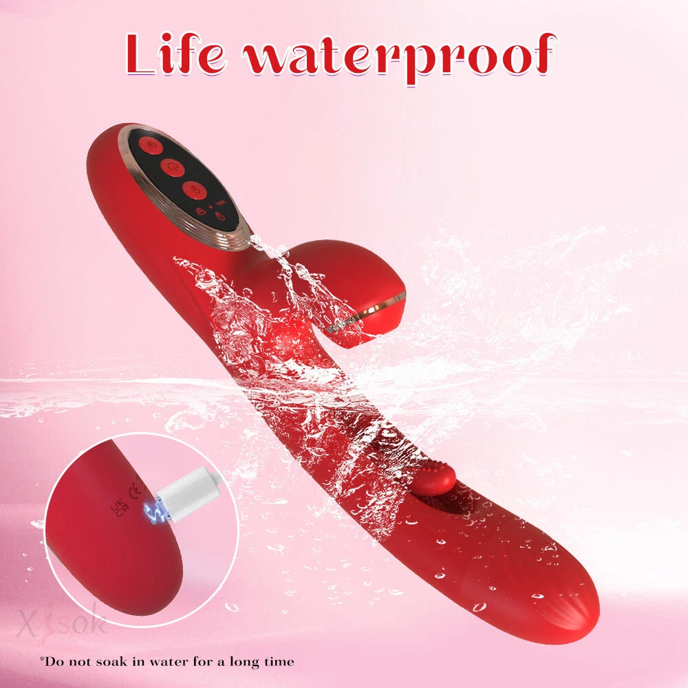 Rabbit Tapping Vibrator - RED 2.0