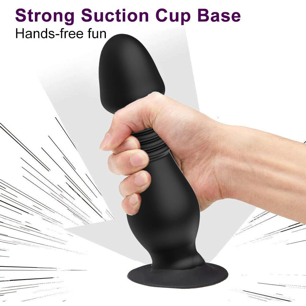 Anal Plug - Thrusting Vibrating with Suction Cup