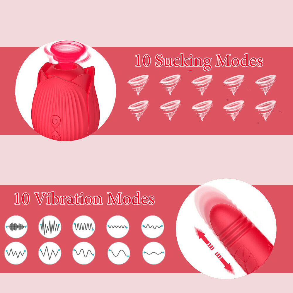 Thrusting Rose Bullet Vibrator