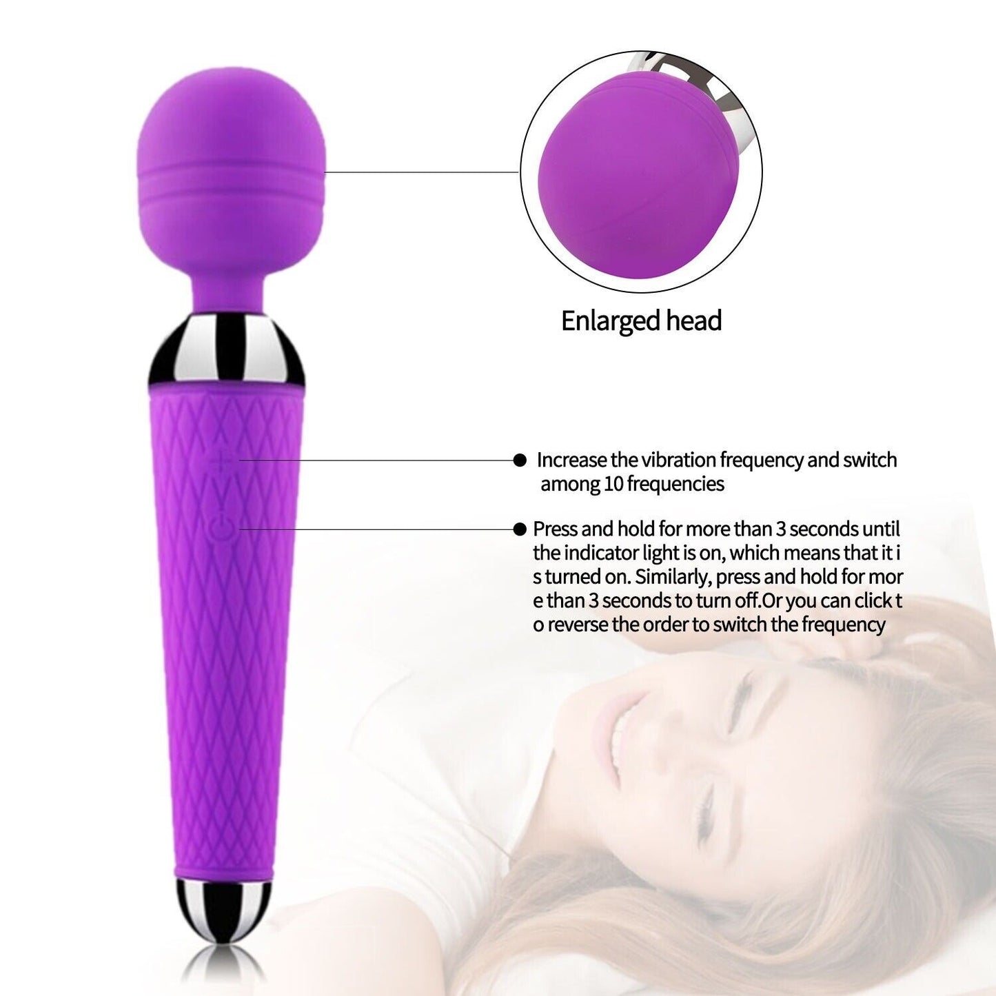 10 Speed Powerful Magic Wand Vibrator
