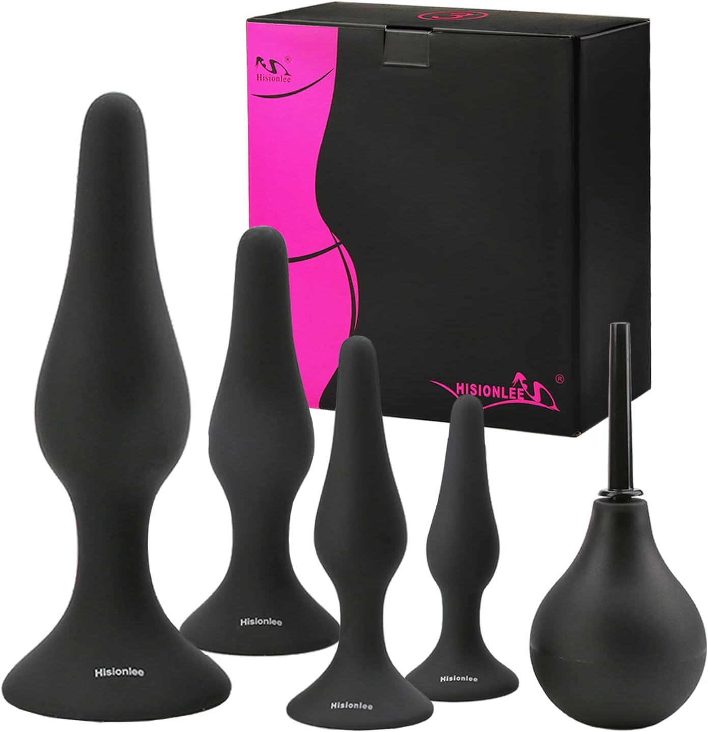 Hisionlee 4 Butt Piece Anal Plug Set