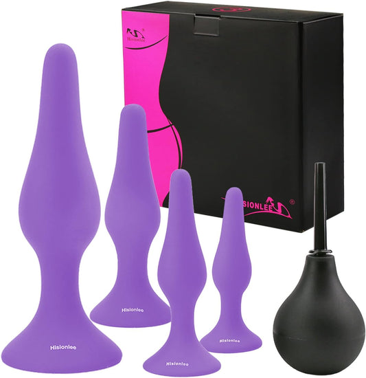 Hisionlee 4 Butt Piece Anal Plug Set