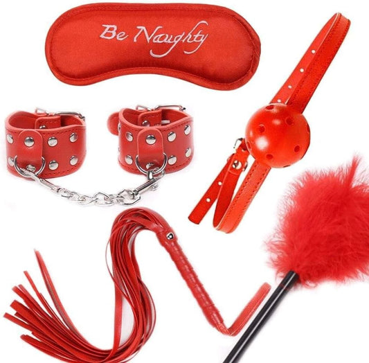 5 Piece Red BDSM Kit Set
