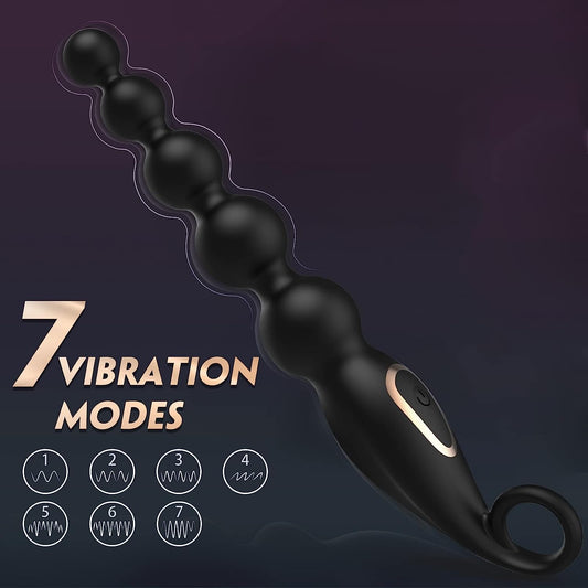 Vibrating Anal Beads Plug 7 Vibration Modes