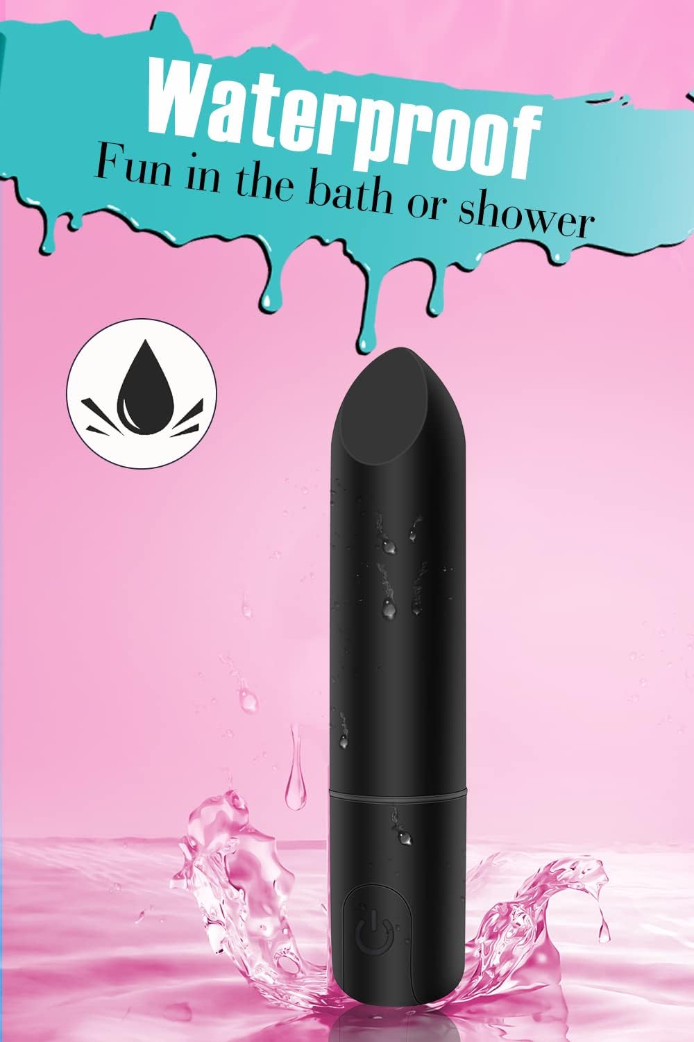 Secret Lover Bullet Vibrator with Angled Tip Blue