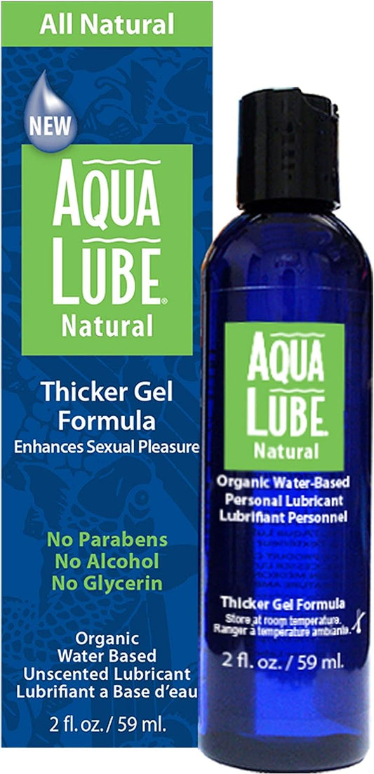 Aqua Lube Natural I Organic Water-Based Gel Lubricant I Unscented