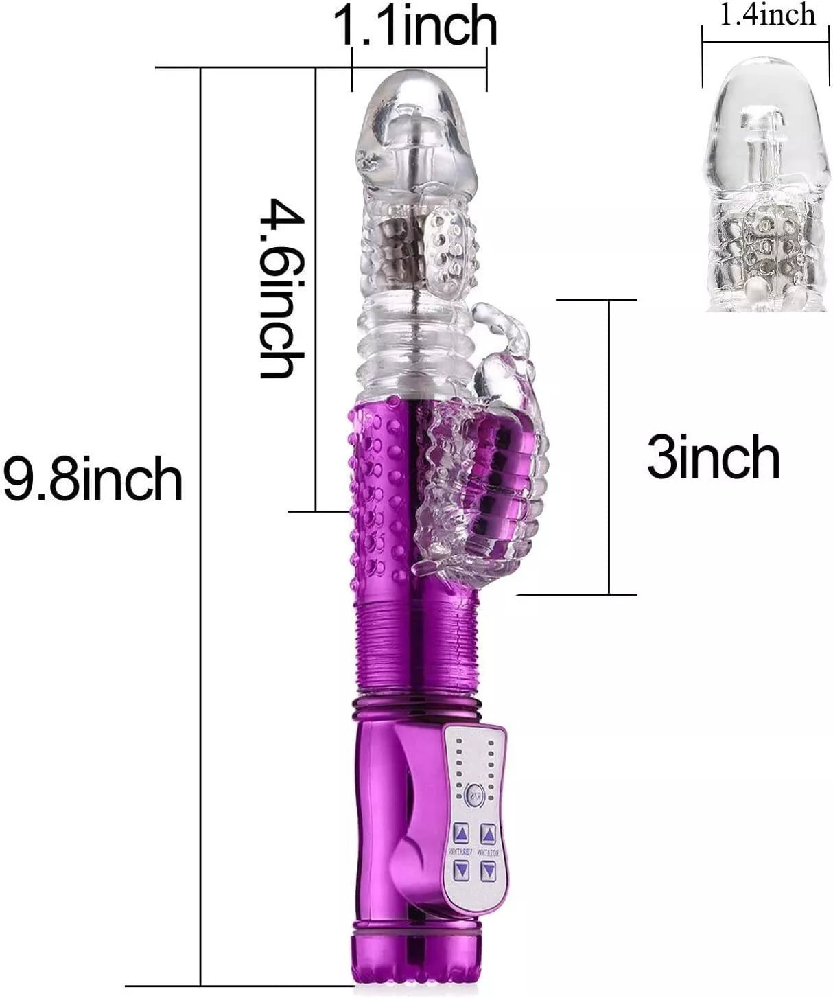 Passion Wave 12 Speeds Rotating and Thrusting Rabbit Vibrator