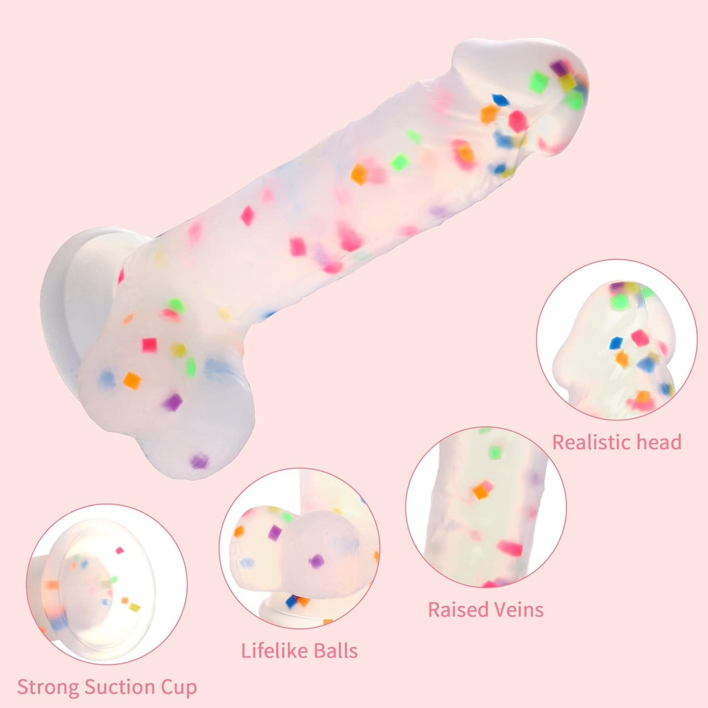 6.5 Inch Confetti Dildo