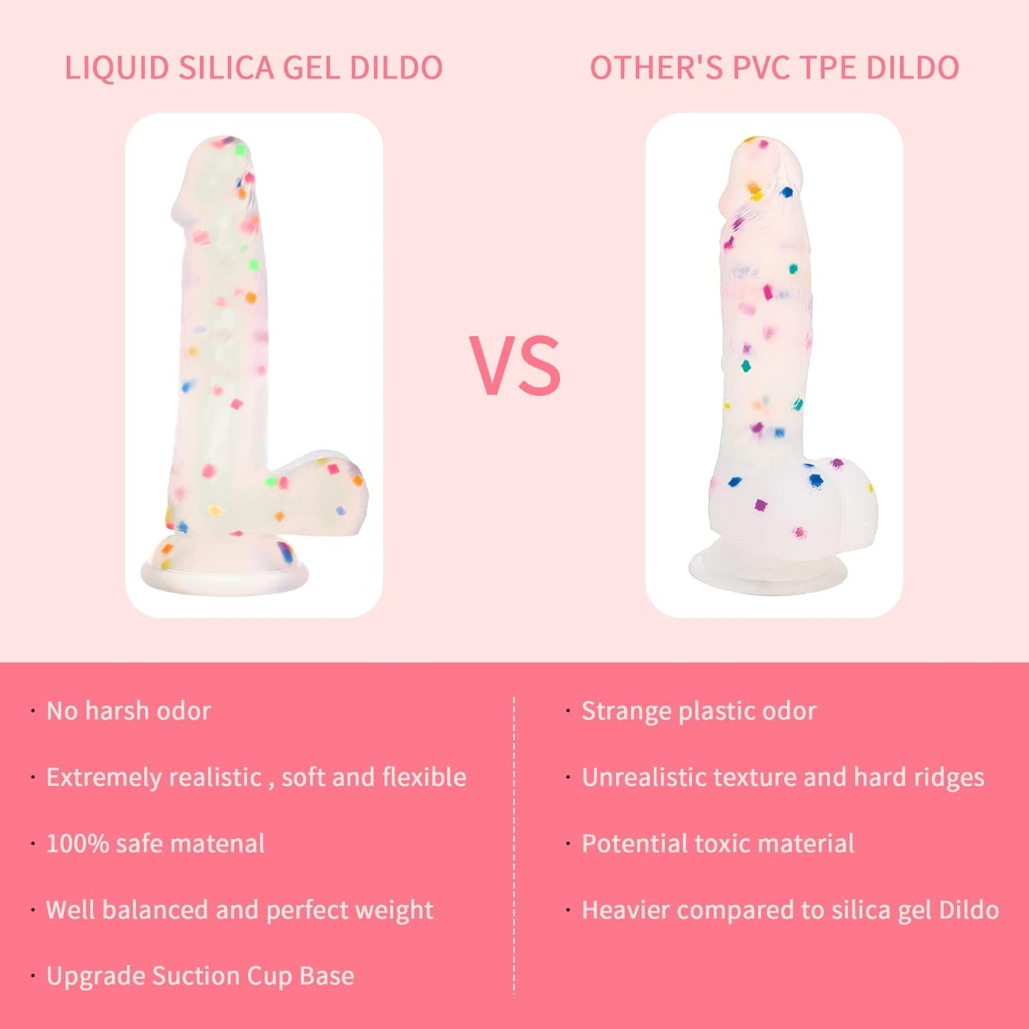 6.5 Inch Confetti Dildo