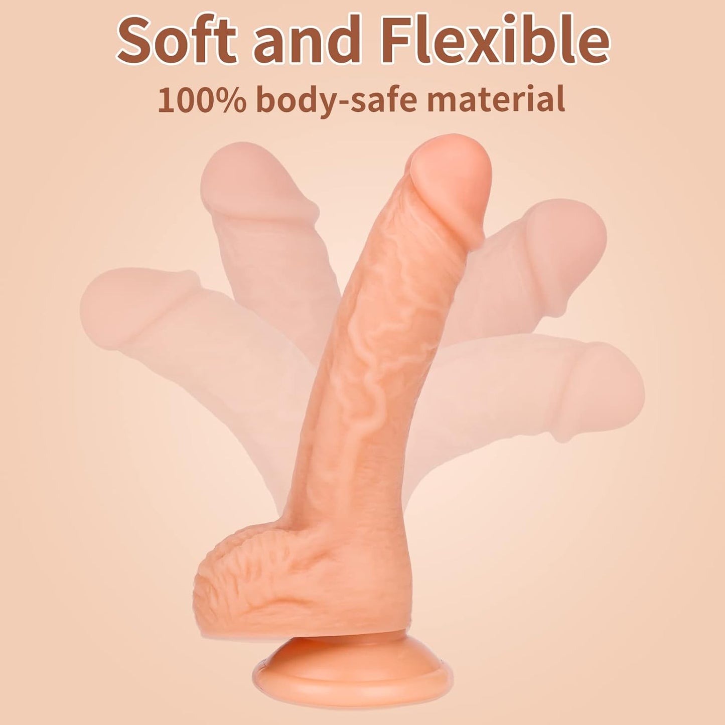 7.3 Inch Realistic Penis with Suction Cup