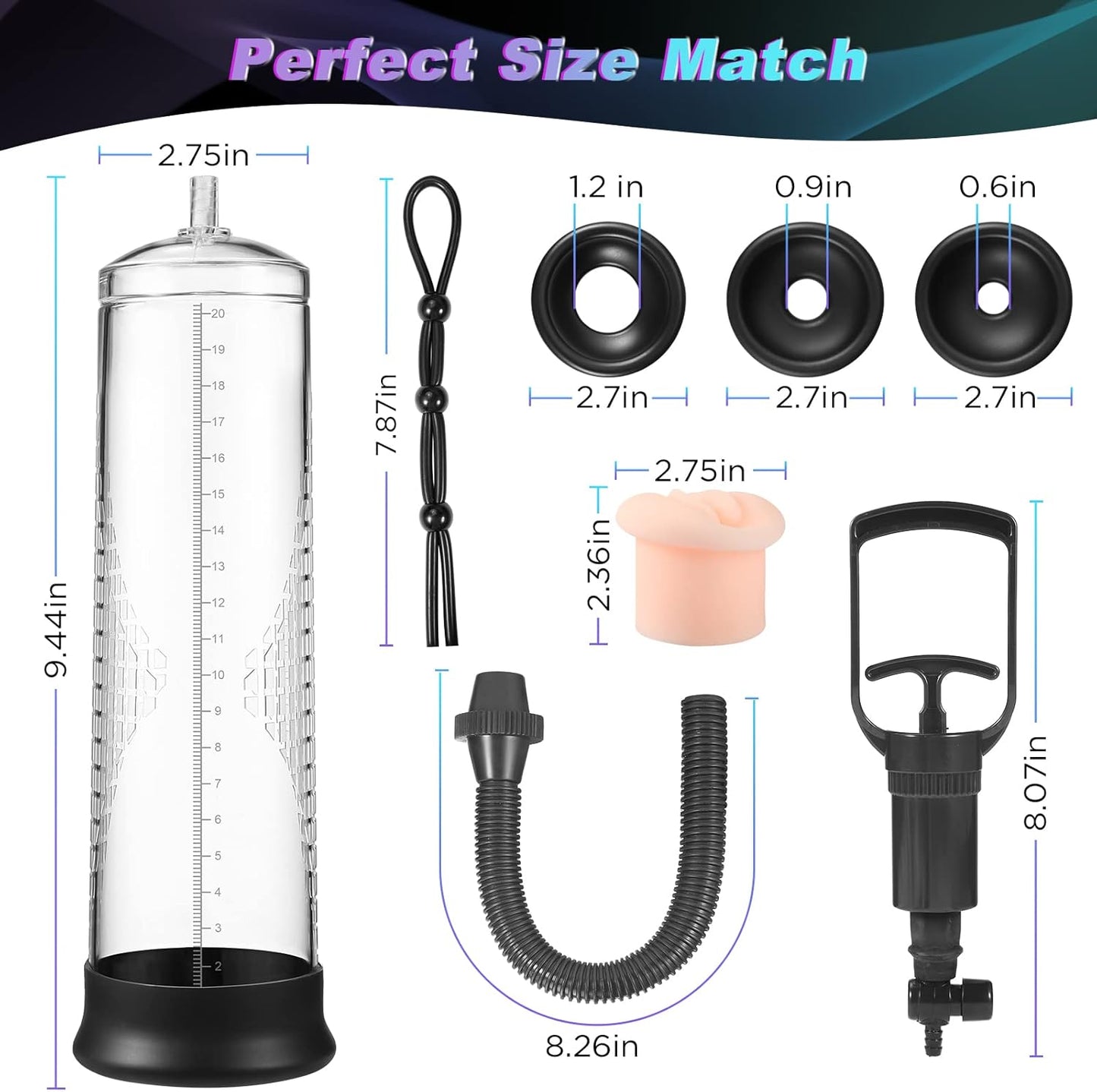 Penis Pump with Penis Rings Include