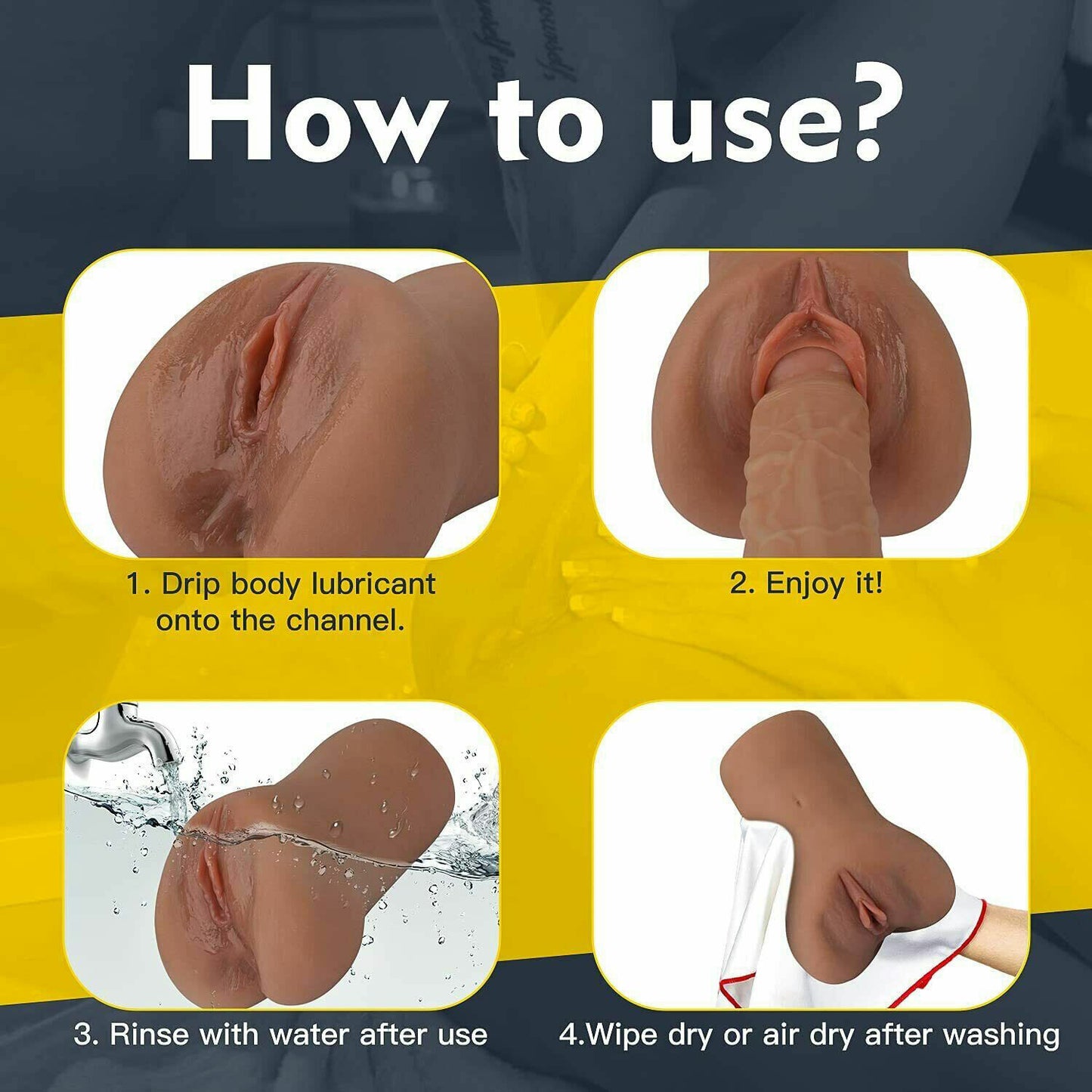 Male Masturbator Pocket Pussy - Brown Babe