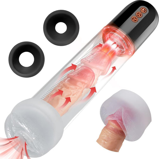 Rechargeable Penis Enlargement Pump with Pocket Pussy