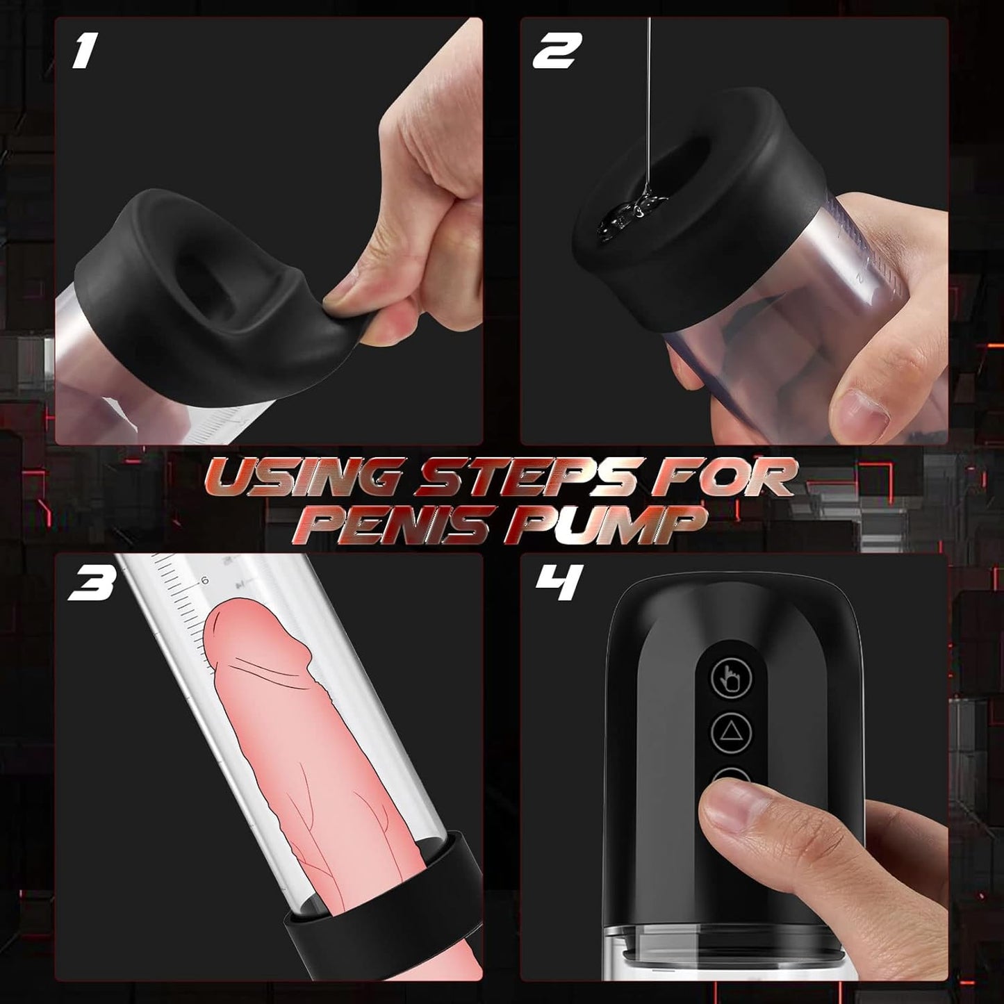 Rechargeable Penis Enlargement Pump with Pocket Pussy