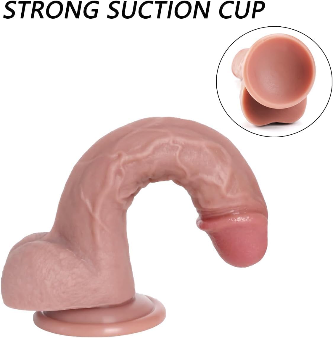 7.8 Inch Realistic Penis with Suction Cup