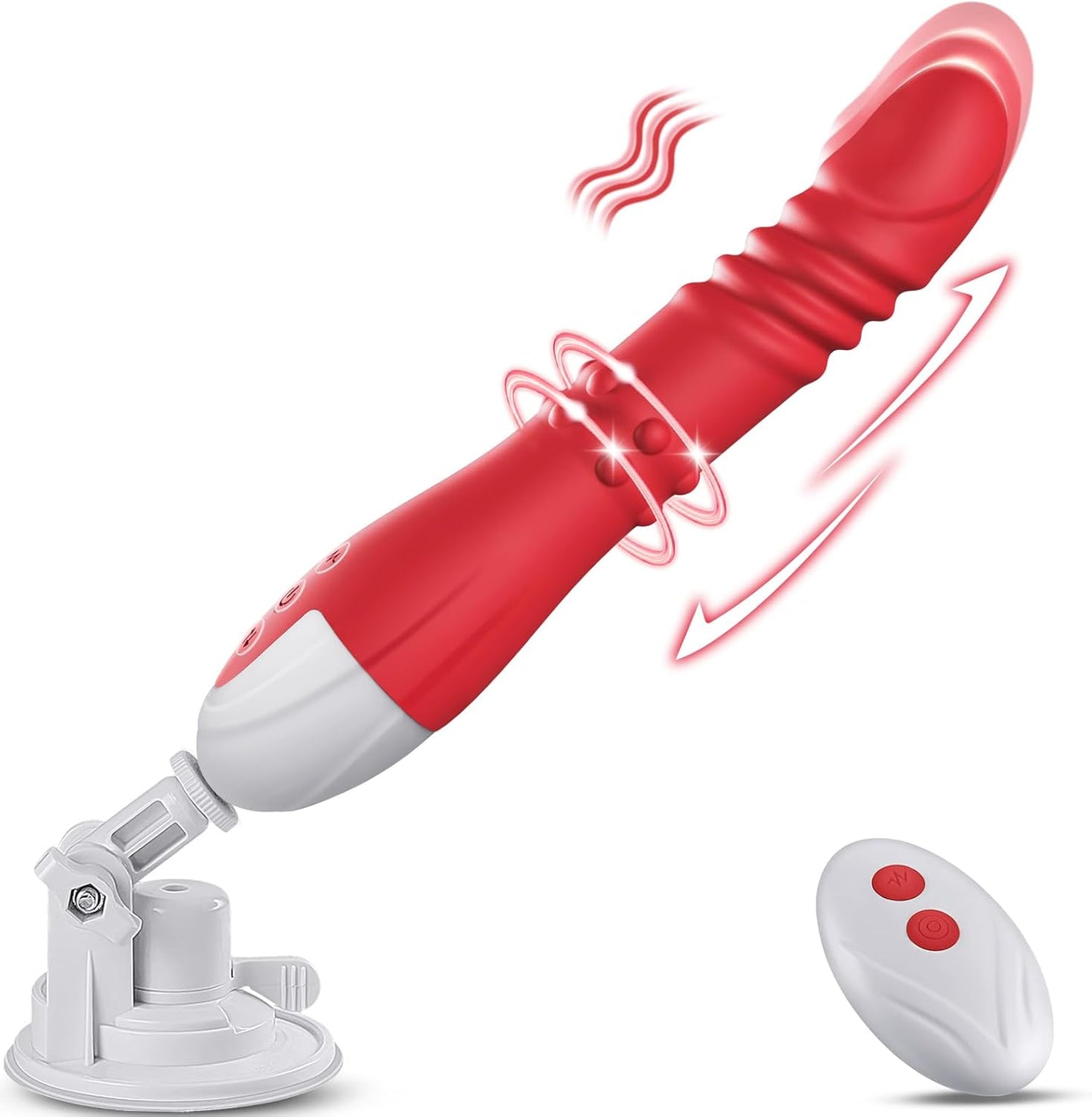 Sex Machine Automatic Thrusting Dildo - Red