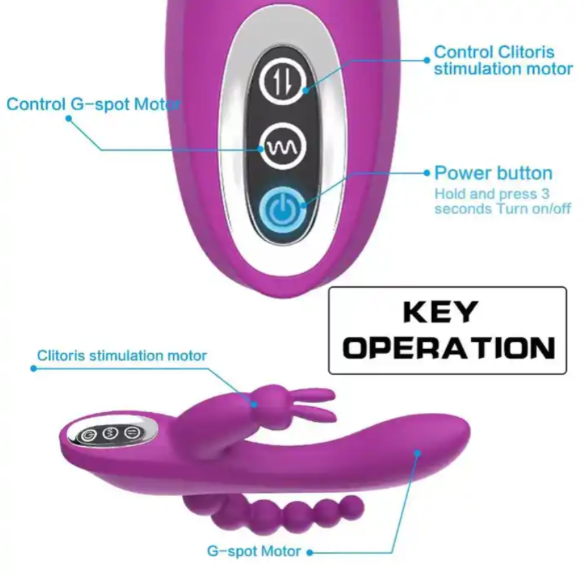 Triple Threat - 3 in 1 Rabbit Vibrator