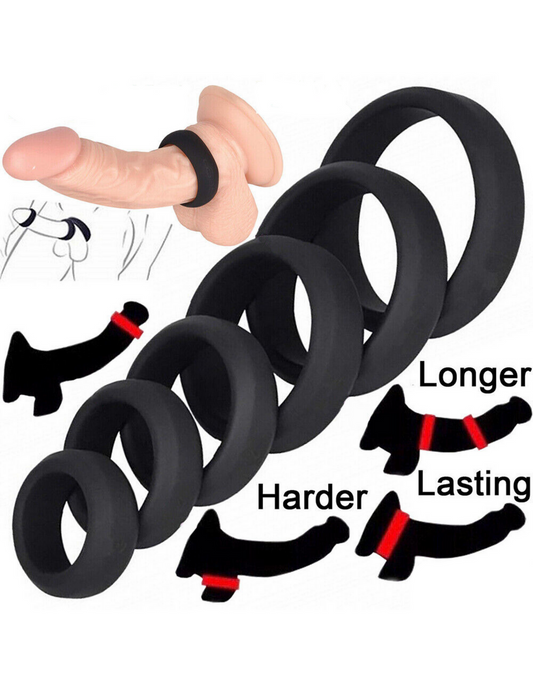 Silicone Penis Rings 6 Pack
