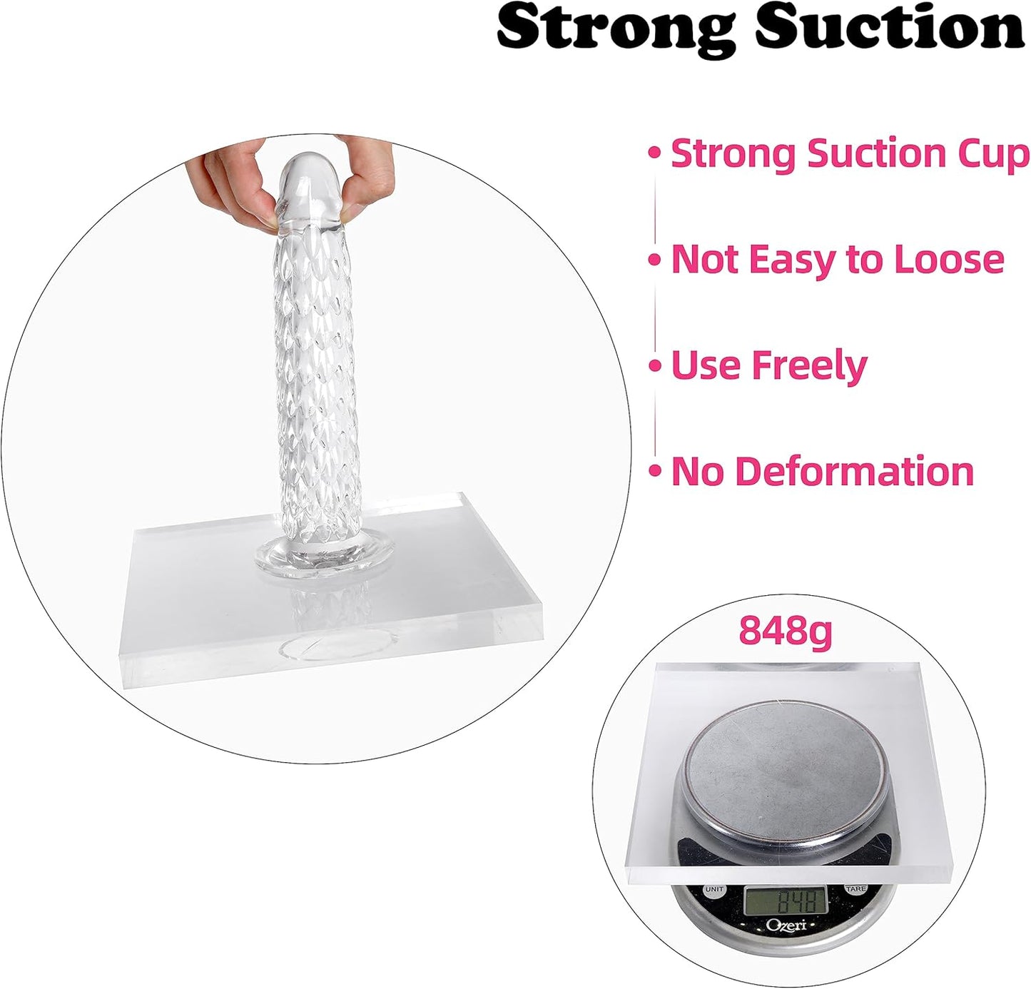 8.3 Inch Dragon Scale Clear Dildo with Suction Cup