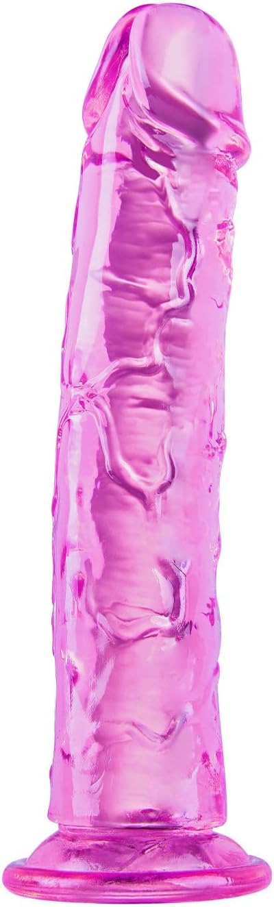 7 Inch Clear Dildo with Suction Cup - Pink