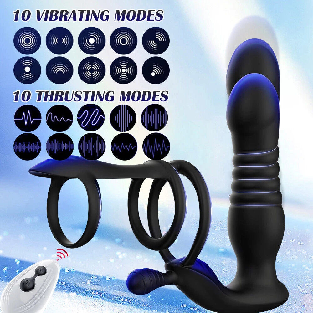 Thrusting Anal Plug - With Remote